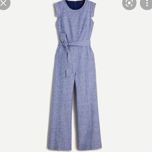 NWT- J. Crew Resume Jumpsuit in Stretch Linen
